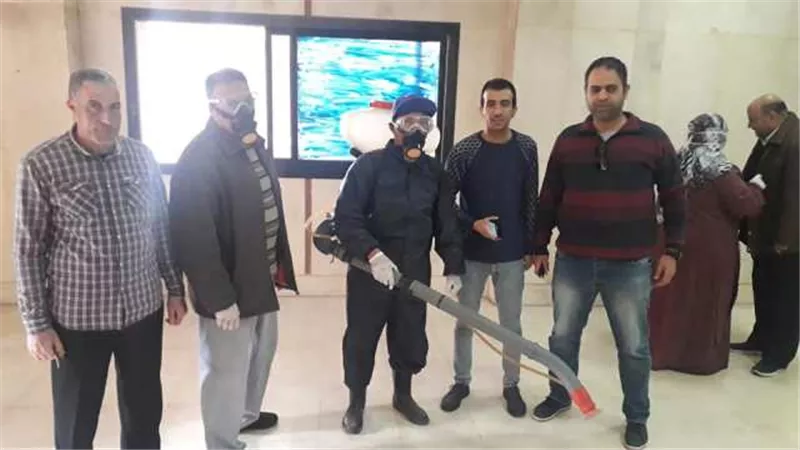 تعقيم مستشفى التل الكبير المركزي في الإسماعيلية