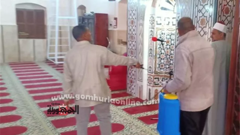 بدء أعمال تطهير وتعقيم مساجد الأقصر