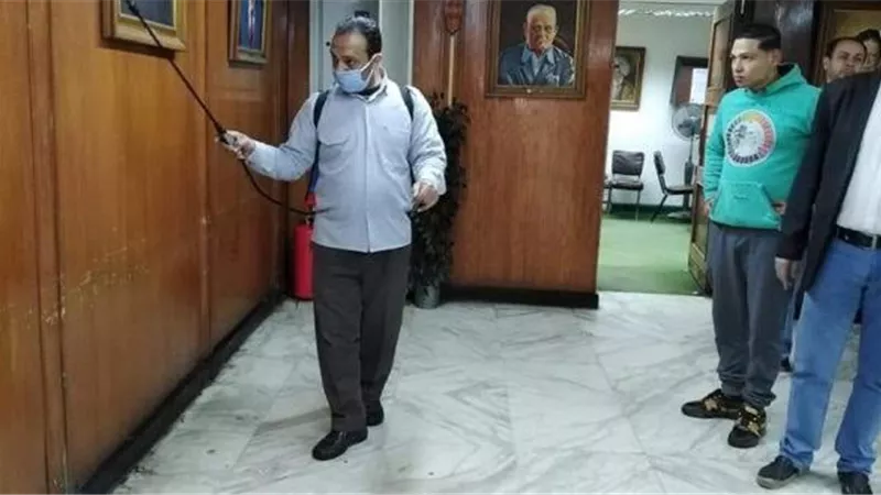 بالصور: تعقيم مقر هيئة الكتاب وإجراءات متطورة لمواجهة كورونا