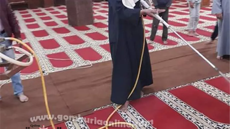رش وتطهير جميع المساجد بمدن جنوب سيناء للوقاية من كورونا