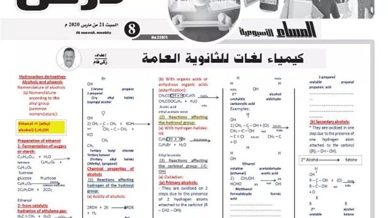 افضل حلول للمعادلات الكيمائية لغات للثانوية العامة