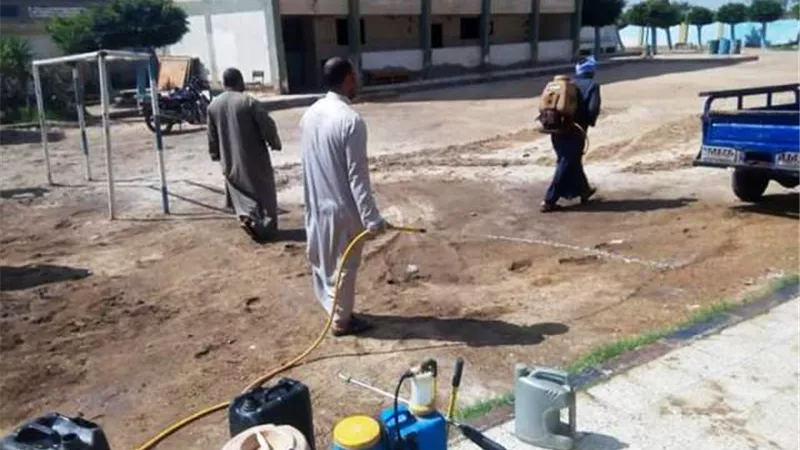 حماة الوطن يشارك فى تعقيم المنشات ببنى سويف