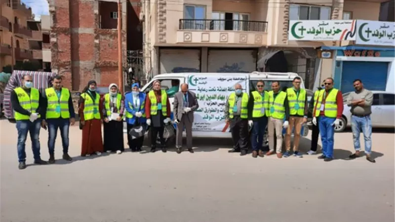 احزاب بنى سويف تنطلق فى حملات التعقيم ضد كورونا