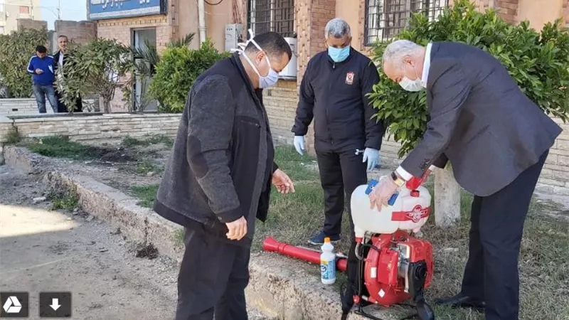 وكيل شباب كفر الشيخ يطلق مبادرة تعقيم كافة المنشآت