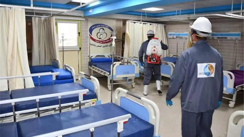 مياه المنيا: تعقيم المستشفيات والمساجد والكنائس ضد فيروس كورونا