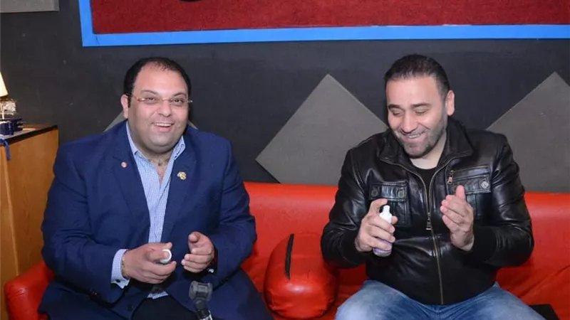 بالصور مجد القاسم ينتهى من تسجيل اغنية 