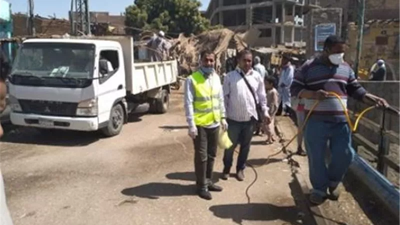 تطهير وتعقيم المنشآت الحكومية بكيمان المطاعنة جنوب الأقصر