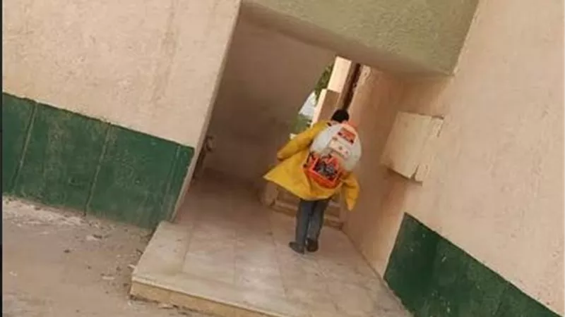 حملة تطهير ضد كورونا على منشات بنى سويف الجديده