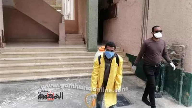 حملة تطهير ضد كورونا على منشآت بنى سويف الجديدة