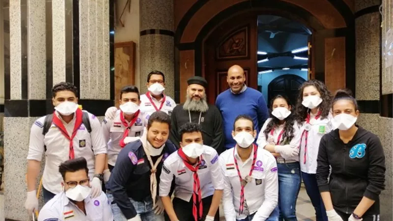 ايبارشية دشنا تطلق حملة لتعقيم دور العبادة لمنع انتشار فيروس كورونا.. بالصور