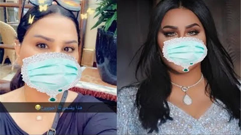 أحلام توضح حقيقة ارتدائها كمامة مرصعة بالألماس