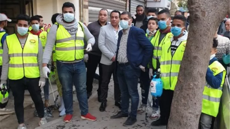 حزب الحرية المصرى ينظم حملة تعقيم مكبرة ضد كورونا بروض الفرج