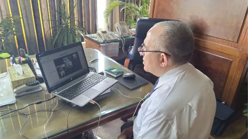 عبدالعاطي يتابع اعمال الرى عبر الفيديو كونفرانس