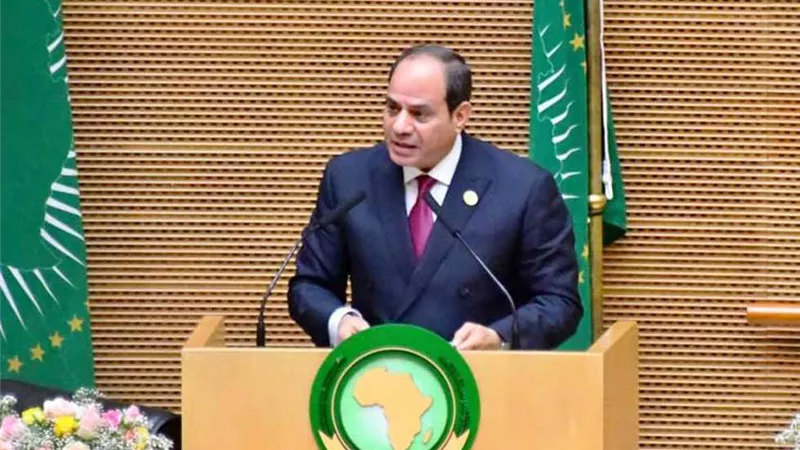السيسي يشارك في قمه مصغره عبر وسائل الاتصال مع بعض القاده الافارقه لمواجهه كورونا
