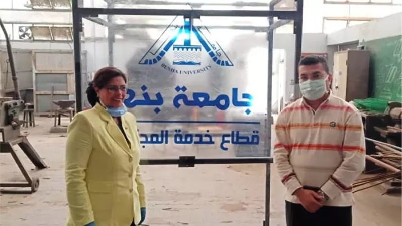 إنتاج أول بوابة معقمة بجامعة بنها لمواجهة كورونا