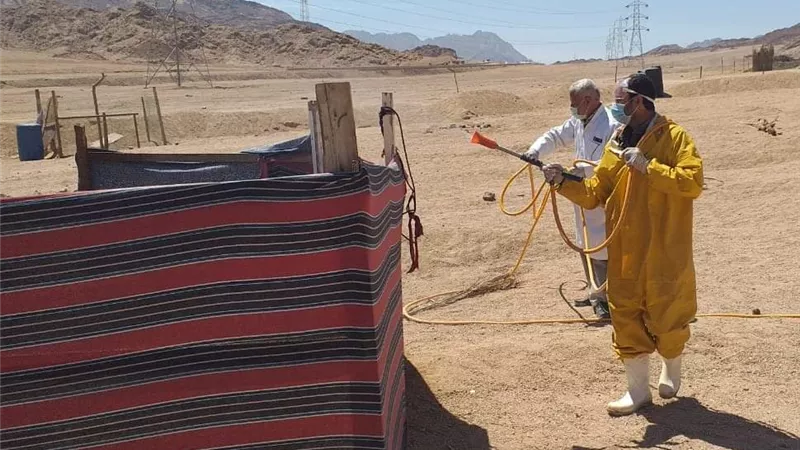 انطلاق الموجة الثانية من اعمال الرش والتطهيربجنوب سيناء