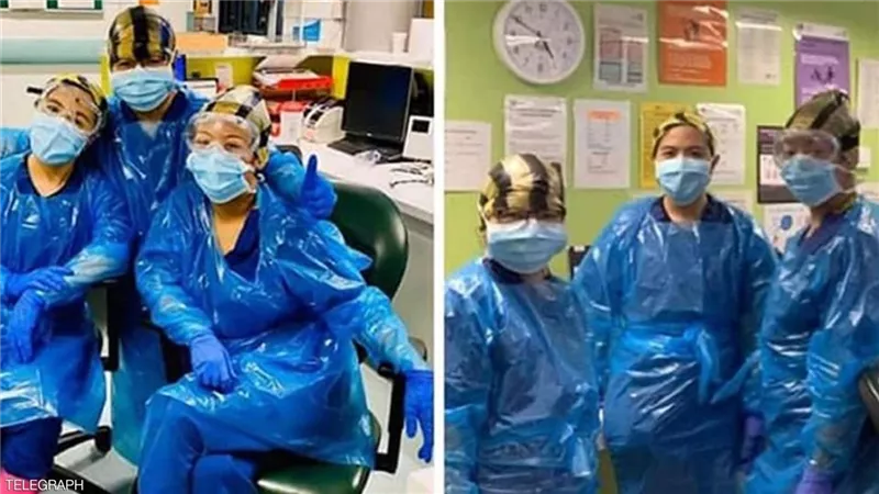الصورة المؤلمة.. قصة ممرضات ارتدين أكياس قمامة فأصبن بكورونا