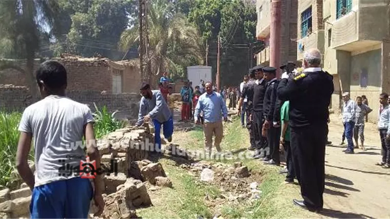 إزالة ١٦ حالة تعدى على مساحة ٢٠ قيراط أراض بالزينية شمال الأقصر