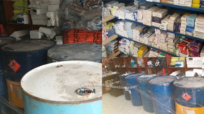 بالصور.. ضبط ١٣٦٠ لتر كحول ولحوم فاسدة وأدوية جدول في حملات تموينية بالعاشر من رمضان