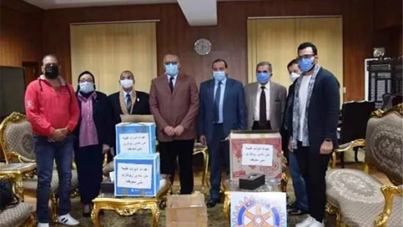 الروتارى يهدى مستشفى بني سويف الجامعي مستلزمات طبية.. بالصور