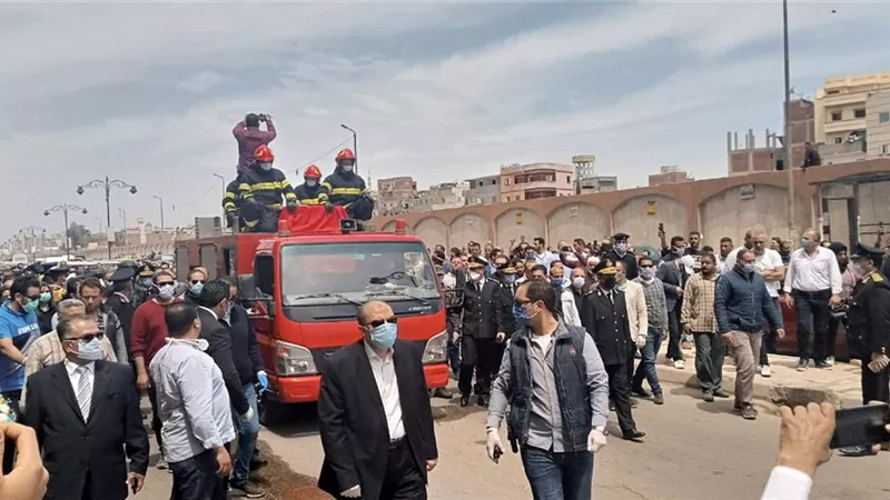 تشييع جثمان الشهيد محمد الحوفي في جنازة عسكرية بدمنهور