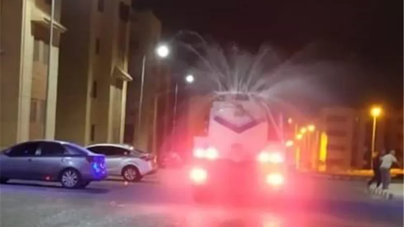 استكمال اعمال الرش والتطهير بمدينة بطور سيناء ضمن اعمال الموجة الثانية
