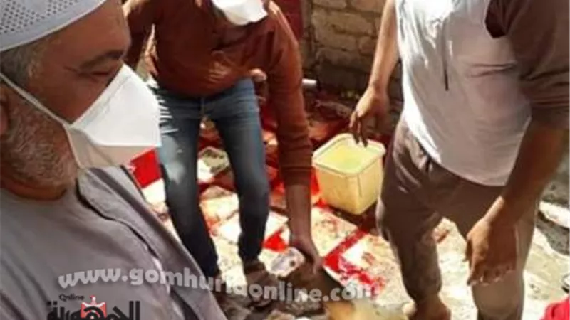 أهالي أبوربيع في الإسماعيلية ينحرون الذبائح احتفالا بإنتهاء العزل الصحي