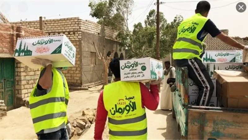 الأورمان توزع مساعدات غذائية على ألف أسرة بالدقهلية
