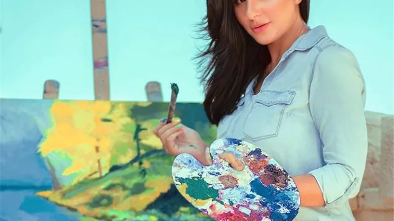 إطلالة مبهجة وكلمات رقيقة للفنانة ايمان سلامه احتفالا بعيد الربيع