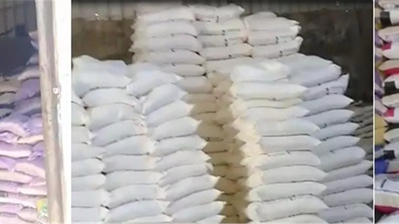ضبط 13,260 طن سلع غذائية مجهولة المصدر بالقليوبية