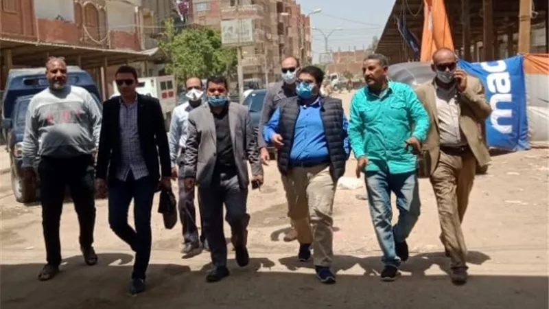نائب محافظ بنى سويف يتابع تنفيذ حظر التجوال