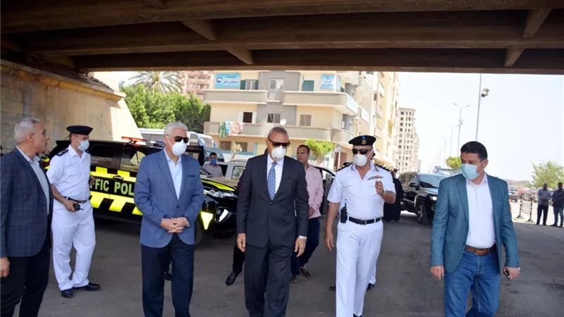 افتتاح طريق الرياح التوفيقى امام مديرية أمن القليوبية ورفع الكتل الخرسانية