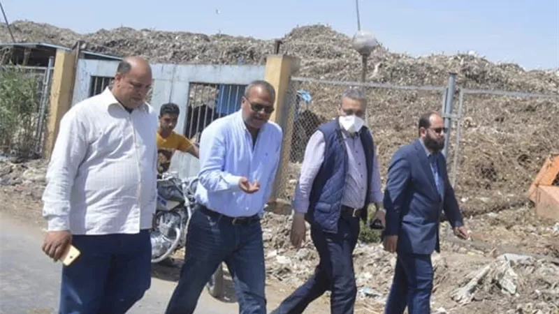 د عطا :أزالة الأكشاك من امام مجمع المحاكم ورفع كفاءة مصنع تدوير المخلفات بالمحلة الكبرى