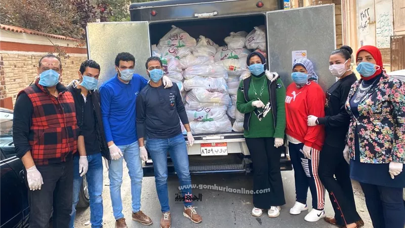 مؤسسة احنا الخير : توزيع 700 كرتونة غذائية خلال 48 ساعة