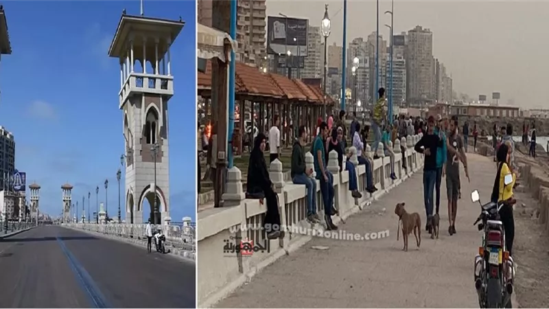 عودة الزحام لكورنيش واسواق الثغر يهدد بانتشاركورونا صور