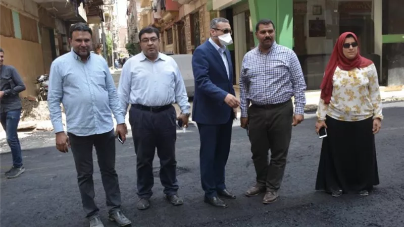 نائب محافظ الغربية يتابع تنفيذ مشروعات الرصف -صور