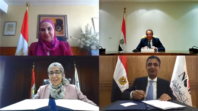 وزيرا التضامن والاتصالات يشهدان توقيع بروتوكول تعاون بين القومي للاتصالات وبنك ناصر