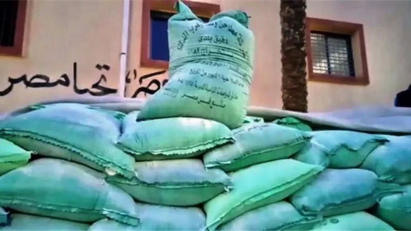 ضبط سيارتين مُحملتين بـ 360 شكارة دقيق مُدعم فى كفر الشيح.. بالصور