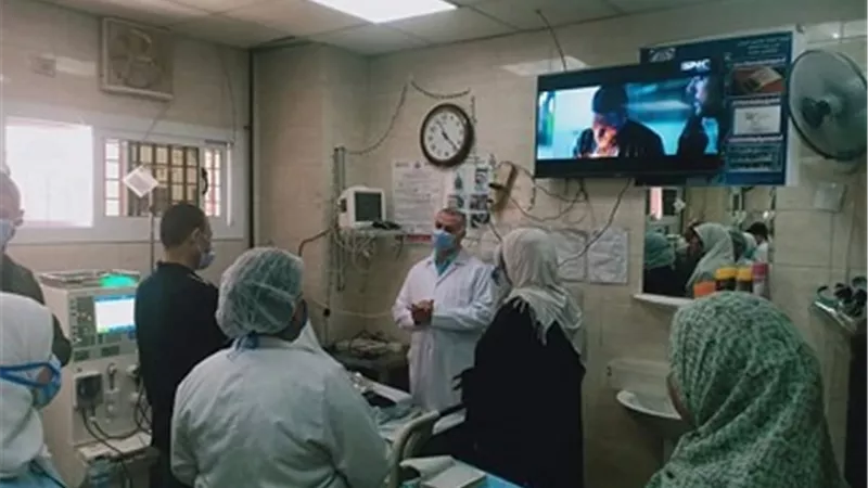 إجراءات مشددة لمكافحة العدوي بمستشفي المبرة بأسيوط