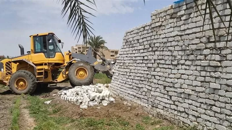 إزالة 22 حالة تعد بقرى ومراكز بنى سويف