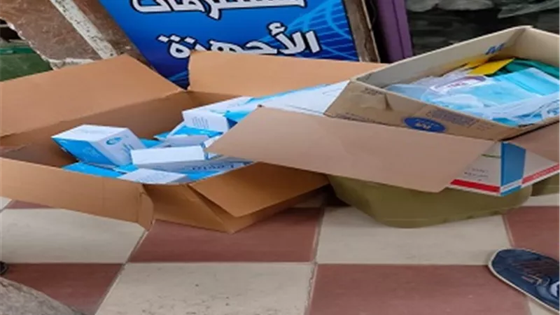 ضبط مستلزمات وقائية من كورونا غير صالحة للاستهلاك بطنطا