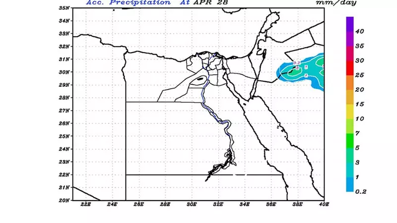 سقوط أمطار خفيفة على هذه المناطق الخميس المقبل
