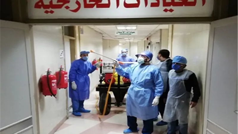 المركز الطبي التخصصي يقوم بإجراءات التطهير والتعقيم للوقاية من كورونا