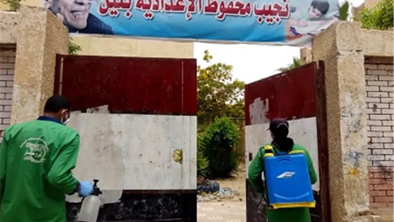 رئيس الجهاز: تعقيم مقار لجان امتحانات الثانوية العامة والدبلومات الفنية بمدينة 6 أكتوبر