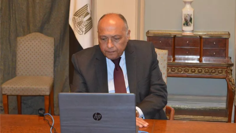 شكري يُؤكد على موقف مصر الراسخ من القضية الفلسطينية خلال الدورة غير العادية لمجلس جامعة الدول العربية