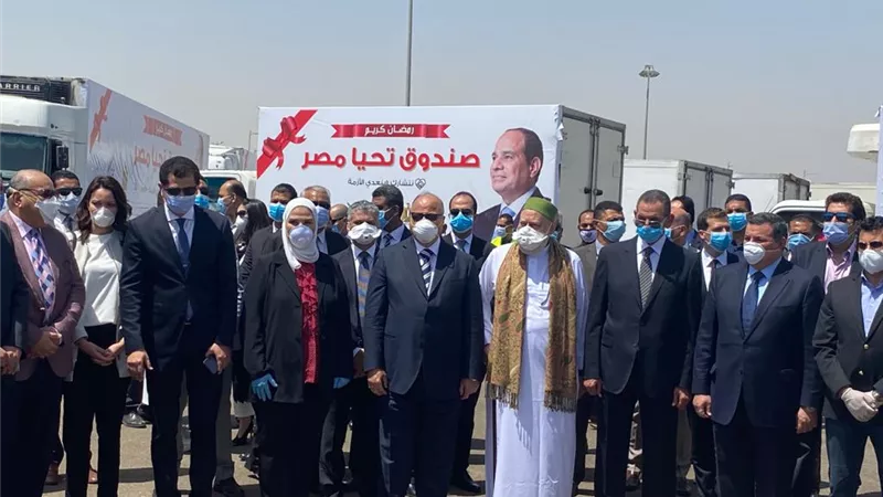 مصر الخير تتسلم ٤٠ الف كرتونة مواد غذائية و٤٥ طن لحوم من تحيا مصر