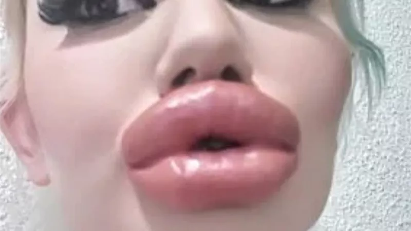 فتاة تحقن نفسها للمرة العشرين لتصبح صاحبة أكبر شفة بالعالم ..صور