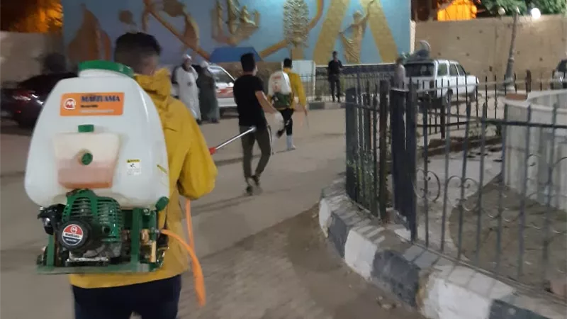 مستقبل وطن بقنا حملة تطهير وتعقيم بمركز أبوتشت