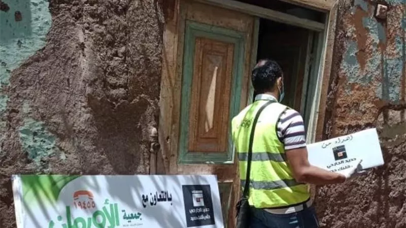 2100 كرتونة مواد غذائية توزعها الأورمان للأسر الأولى بالرعاية بكفر الشيخ