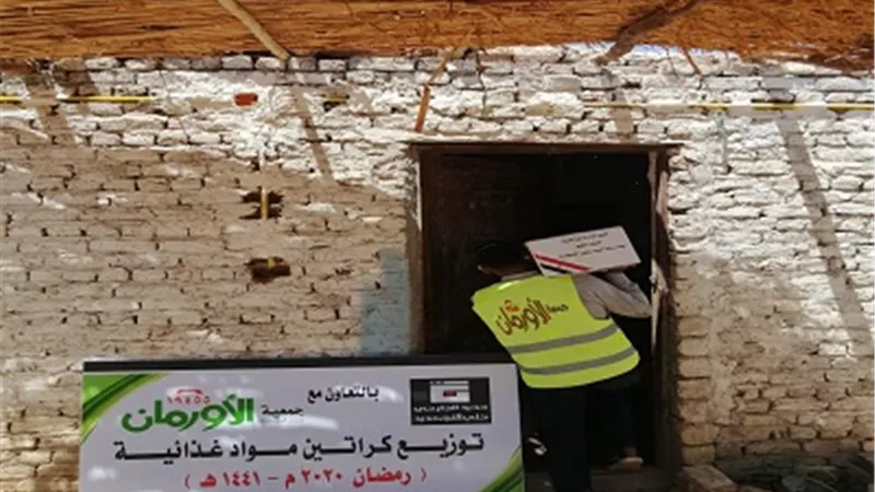 2100 كرتونة مواد غذائية توزعها الأورمان للأسر الأولى بالرعاية بالأقصر